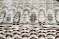 "Капучино" журнальный столик из искусственного ротанга, цвет бежевый