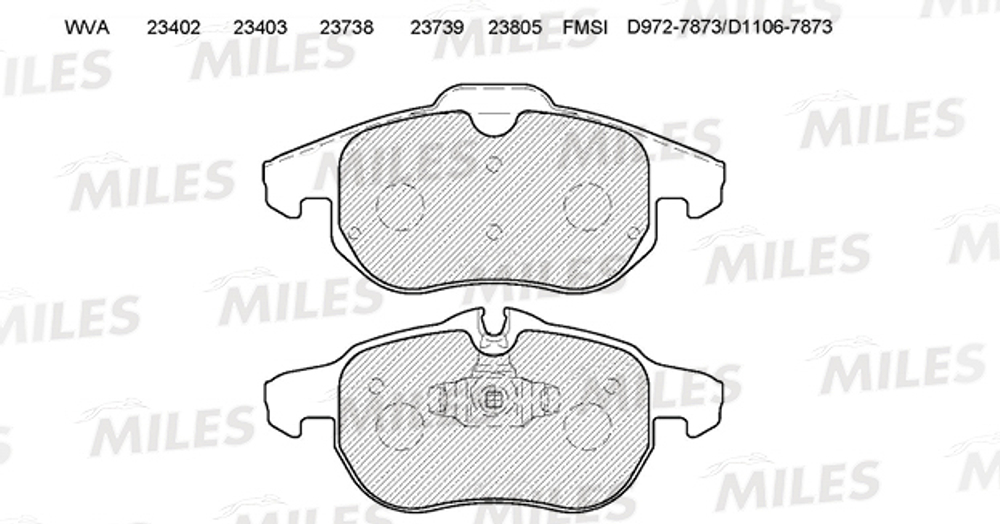 MILES - E100169-MLS - Brake Pad Set, disc brake
