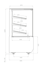 Хлебная витрина Carboma KC70 N 1,3-1 LIGHT Bread (версия 2.0) (9005-0109) (Cube 2)