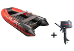 YACHTMAN-300 НДНД красный-черный + KAMISU T 5 BMS (комплект лодка + мотор)