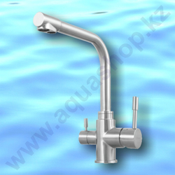 LM5061S Lemark  EXPERT - Смеситель для кухни из нержавеющей стали с подключением к фильтру.