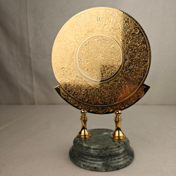 Сувенирные часы "Вечный календарь" (Златоуст) с нефритом