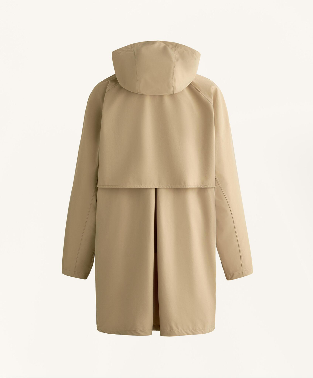Oysho Плащ с водонепроницаемостью 10 000 мм, цвет верблюжьей шерсти