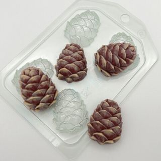 Шишка кедровая МИНИ (4 ячейки) пластиковая форма