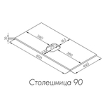 Столешница под раковину Aquaton Либерти 90 дуб эльвезия (1A279703LYC70)