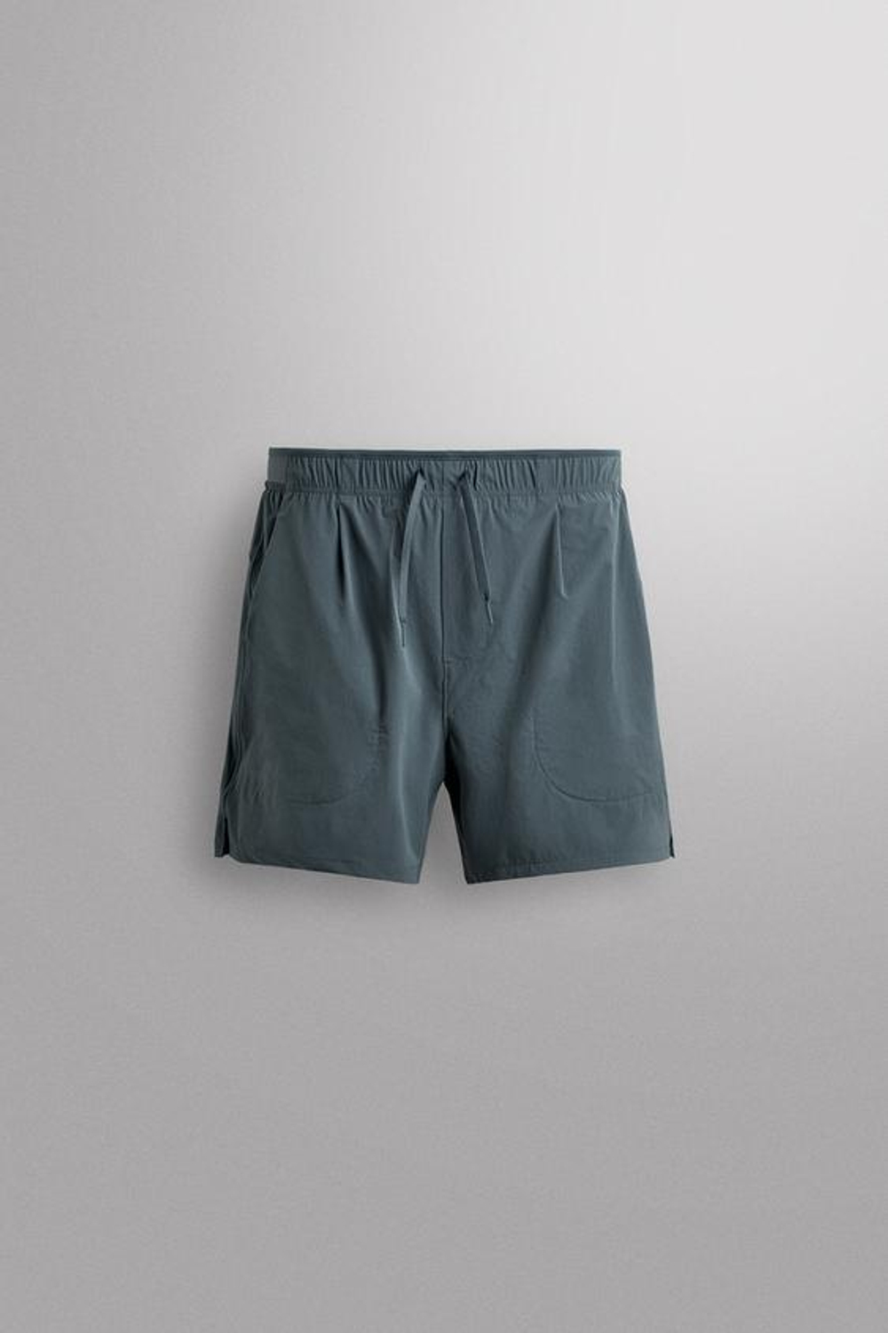 ZARA СПОРТИВНЫЕ ШОРТЫ, ВЫЦВЕТШИЙ СИНИЙ