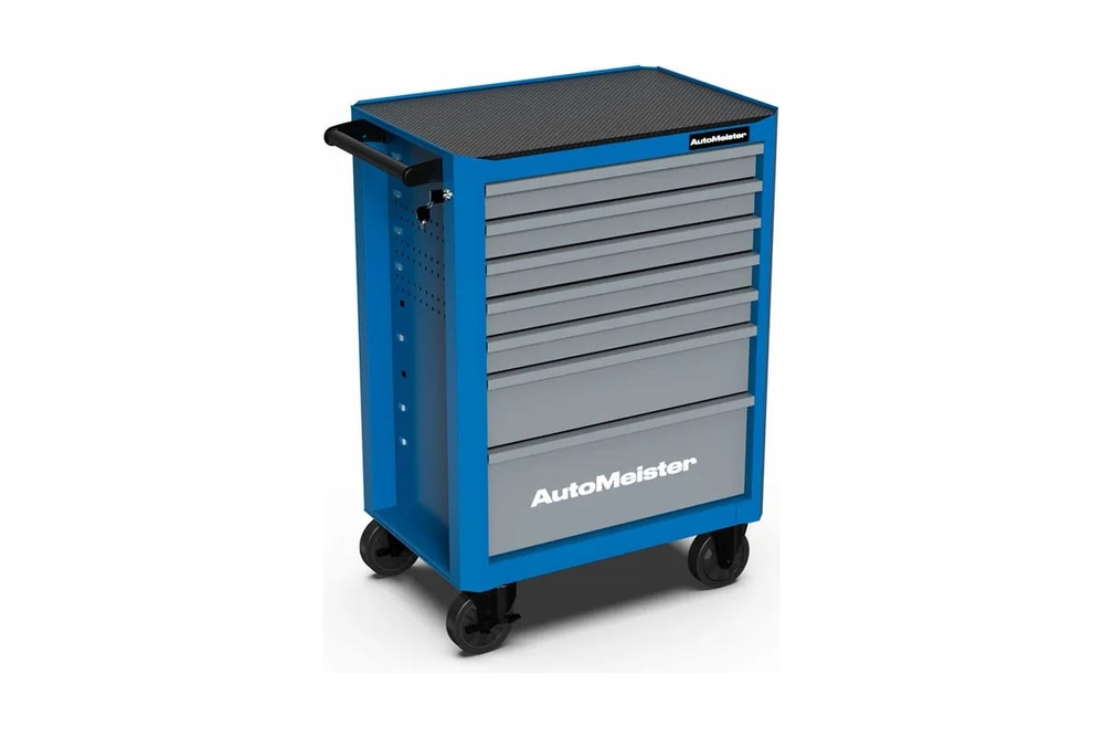Тележка инструментальная AutoMeister 7 ящиков (RAL5015/RAL7040) с набором инструмента 229 предметов 79484