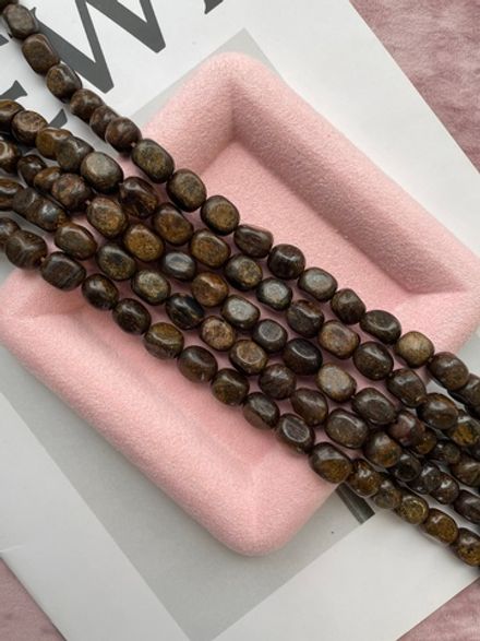 Бусины из бронзита 9х12мм, галтовка