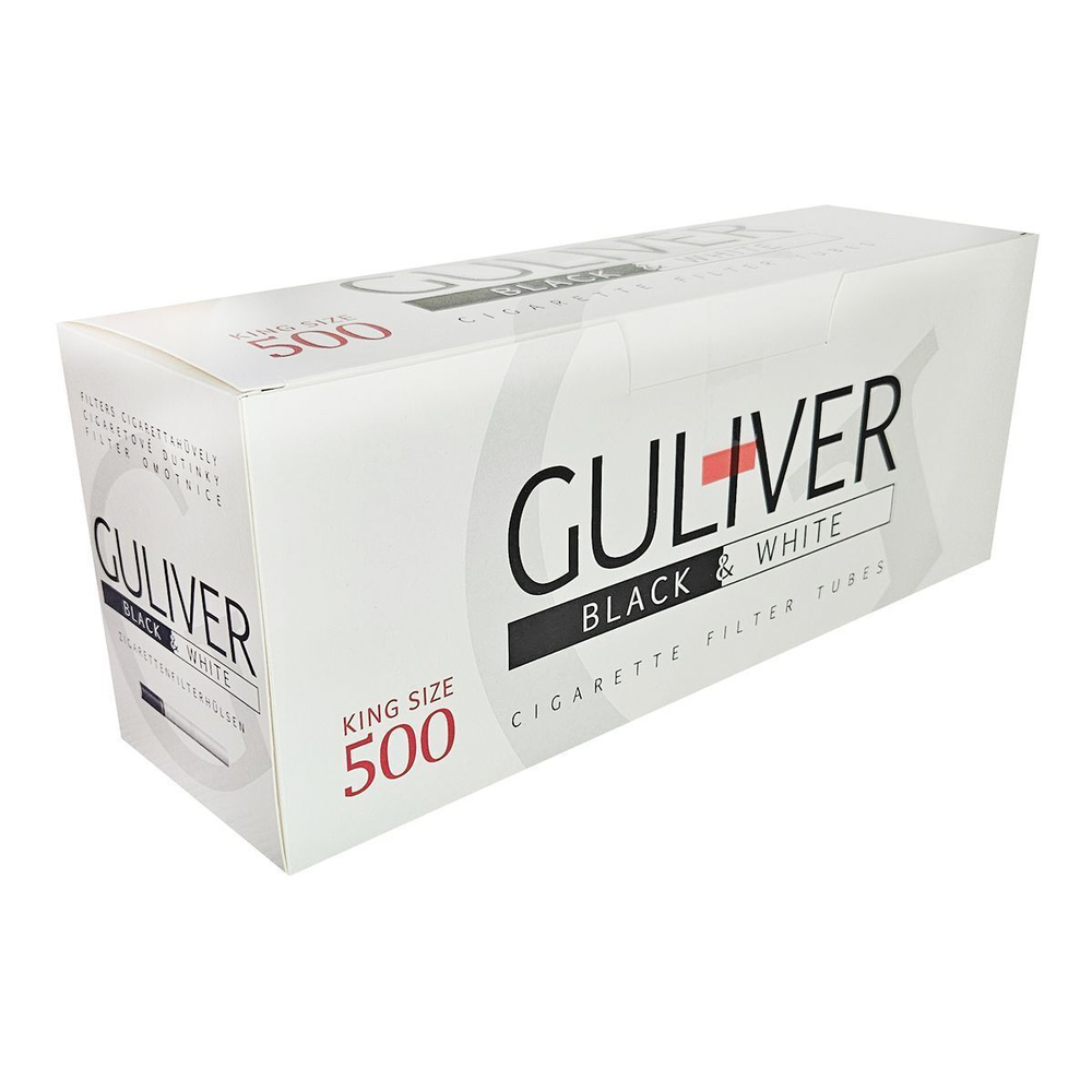 Гильзы для сигарет "Guliwer" Black and white 500шт. Товар уцененный