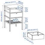 Тумбочка - IKEA NORDKISA/НОРДКИСА ИКЕА, 40х40х67 см, светло-коричневый