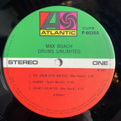 Винтажная виниловая пластинка LP Max Roach Drums Unlimited (Japan 1971) (Obi)