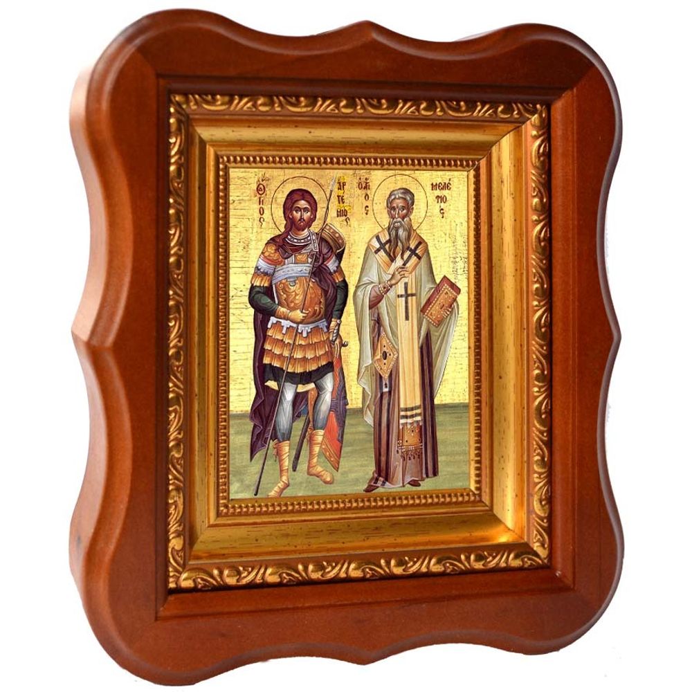 Артемий и Мелетий Антиохские. Икона на холсте.