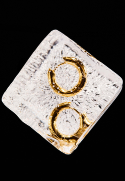 STRADIVARIUS Набор из 2 водонепроницаемых серег-колец, желтый