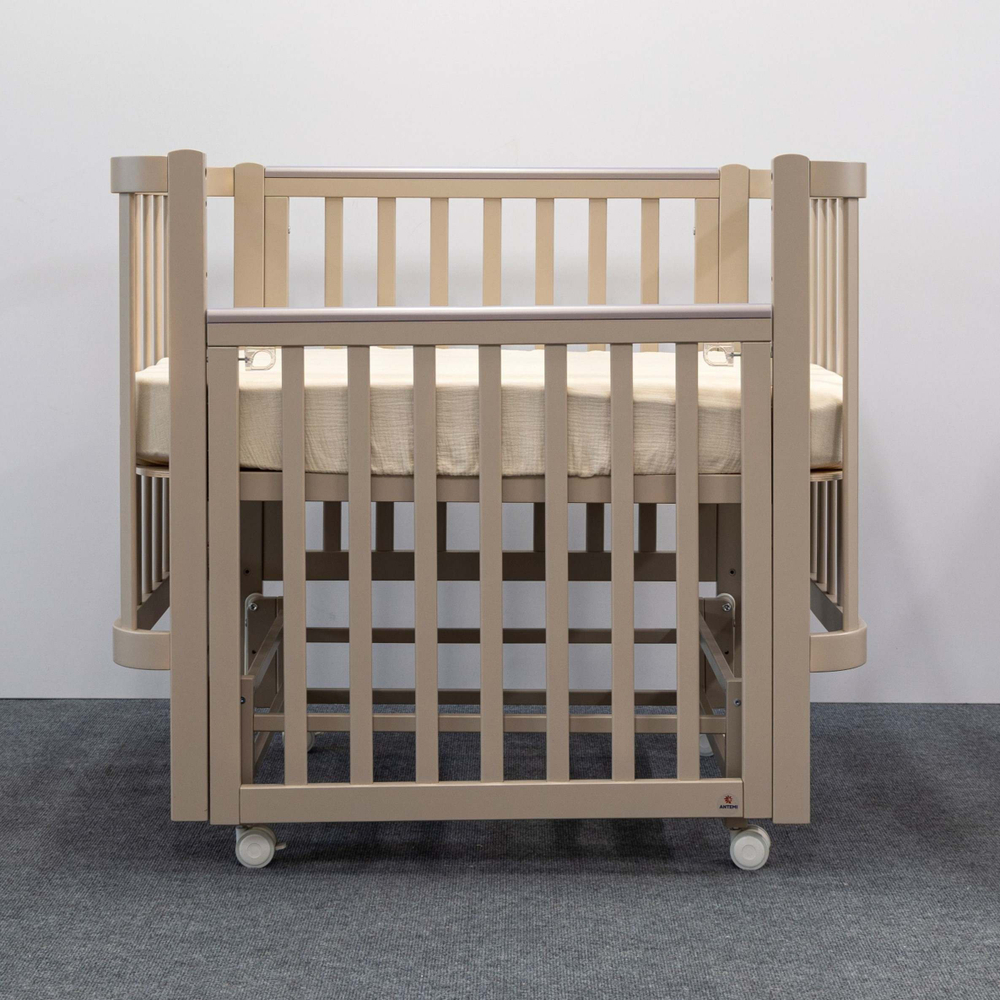 Детская кровать Antemi Terra Light New с маятником, Капучино