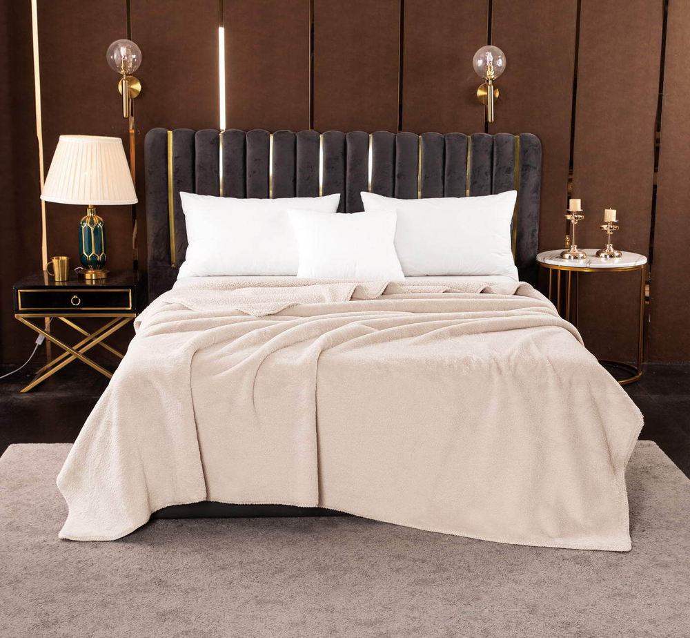 Плед 160x220 Sofi De MarkO Аурелия светло-бежевый