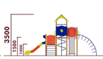 Игровой комплекс для детей 4-6 лет для уличной площадки