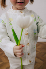 Кардиган вязаный (цветочные мечты)