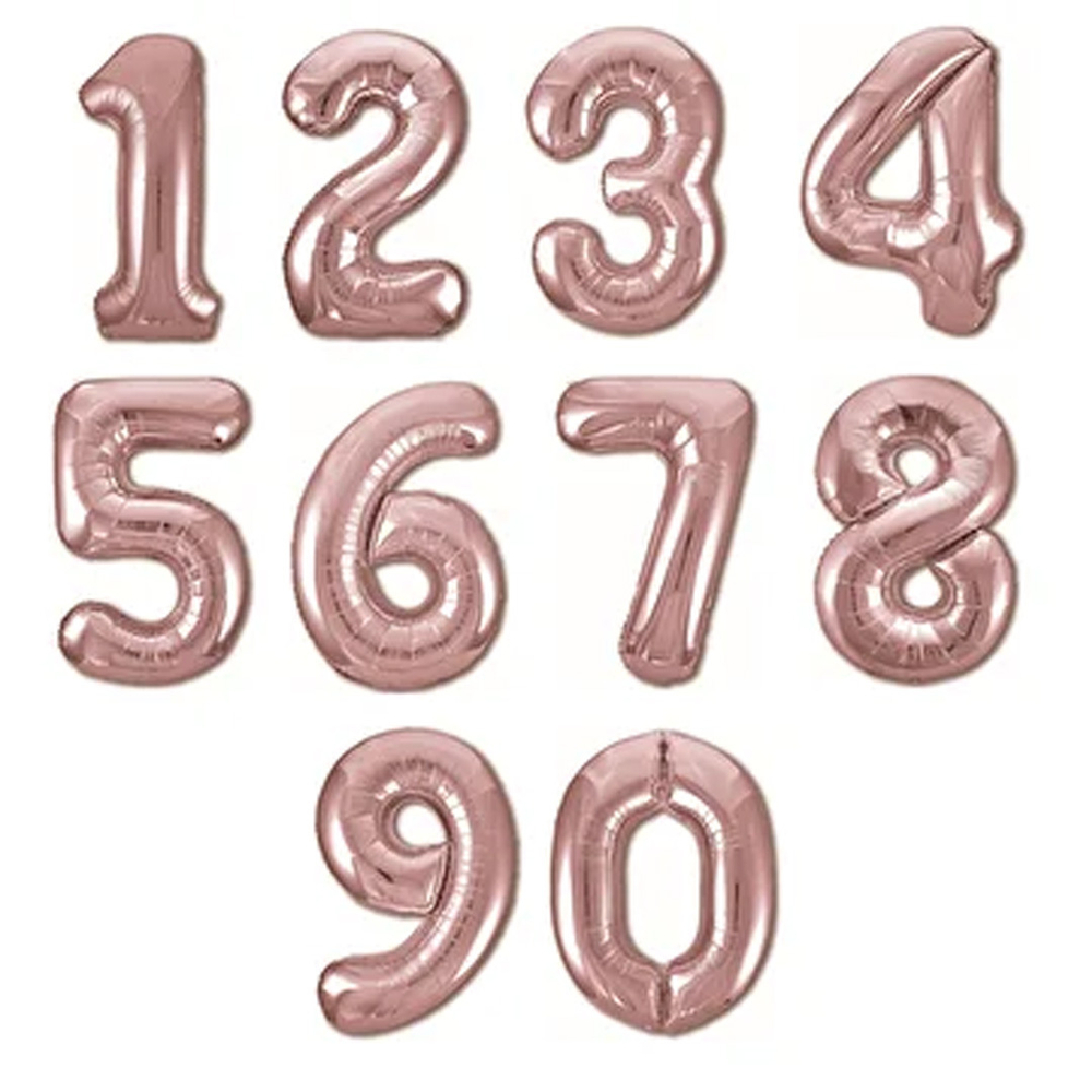 Шар "Цифра" розовое золото