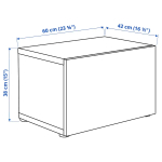 Навесной шкаф - IKEA BESTÅ/BESTA, 60x42x38 см, белый, БЕСТО ИКЕА