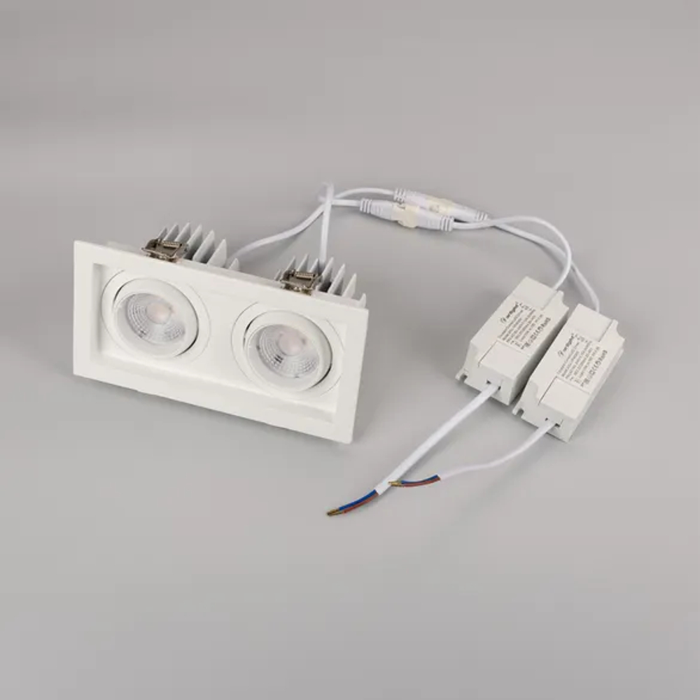 Светильник MS-VORTEX-BUILT-S170x90-2x12W Day4000 (WH-WH, 40 deg, 230V) (Arlight, IP20 Металл, 5 лет) 057771