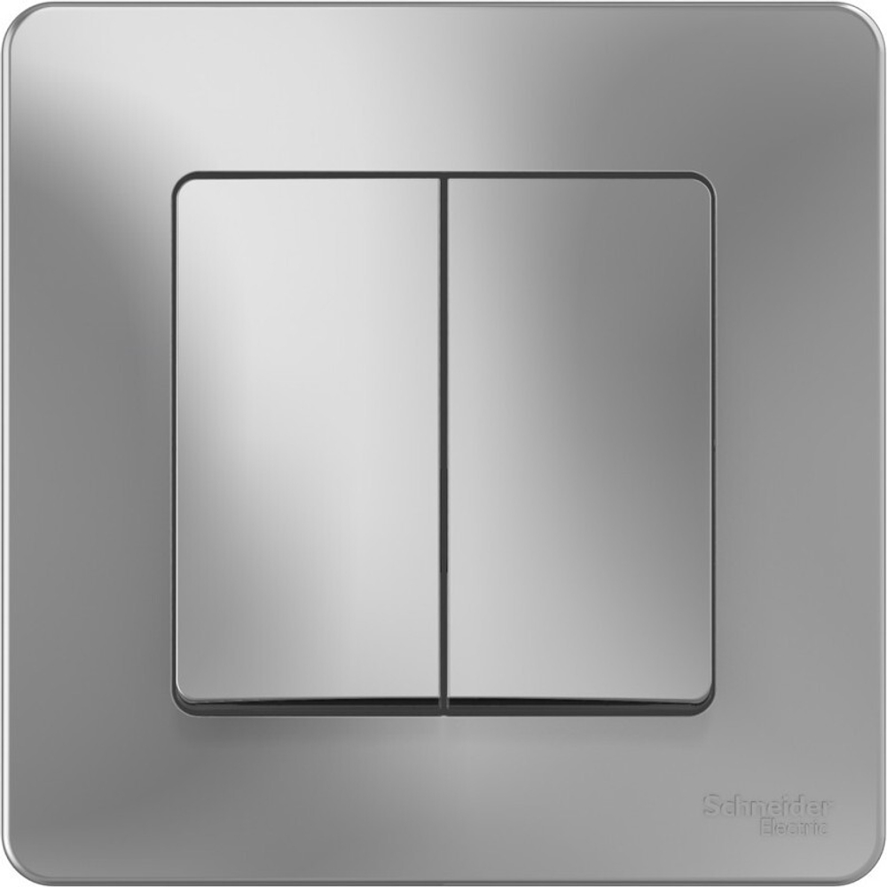 Выключатель 2-кл. СП Blanca 10А IP20 250В алюм.