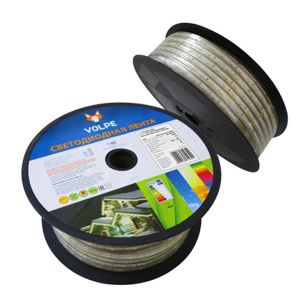 ULS-Q215 5050-30LED-m-14mm-IP67-220V-7.2W-m-25M-RGB Светодиодная гибкая герметичная лента. Бобина 25 м. Мультиколор. TM Volpe.
