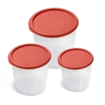 Контейнер многофункциональный круглый высокий набор 3шт С267 (комплект 12 шт)