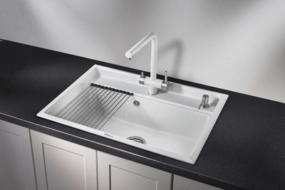 Granula KS-7301, АРКТИК (БЕЛЫЙ), кухонная мойка, кварц