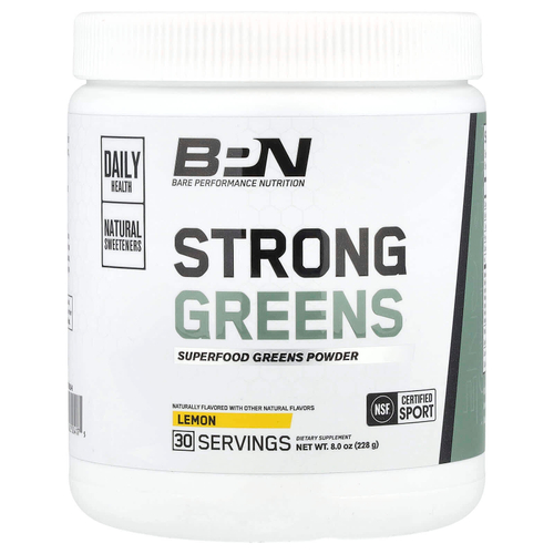 BPN, Strong Greens, порошок из суперпродуктов, лимон, 224 г (7,9 унции)