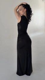 Платье с эффектом мокрой ткани