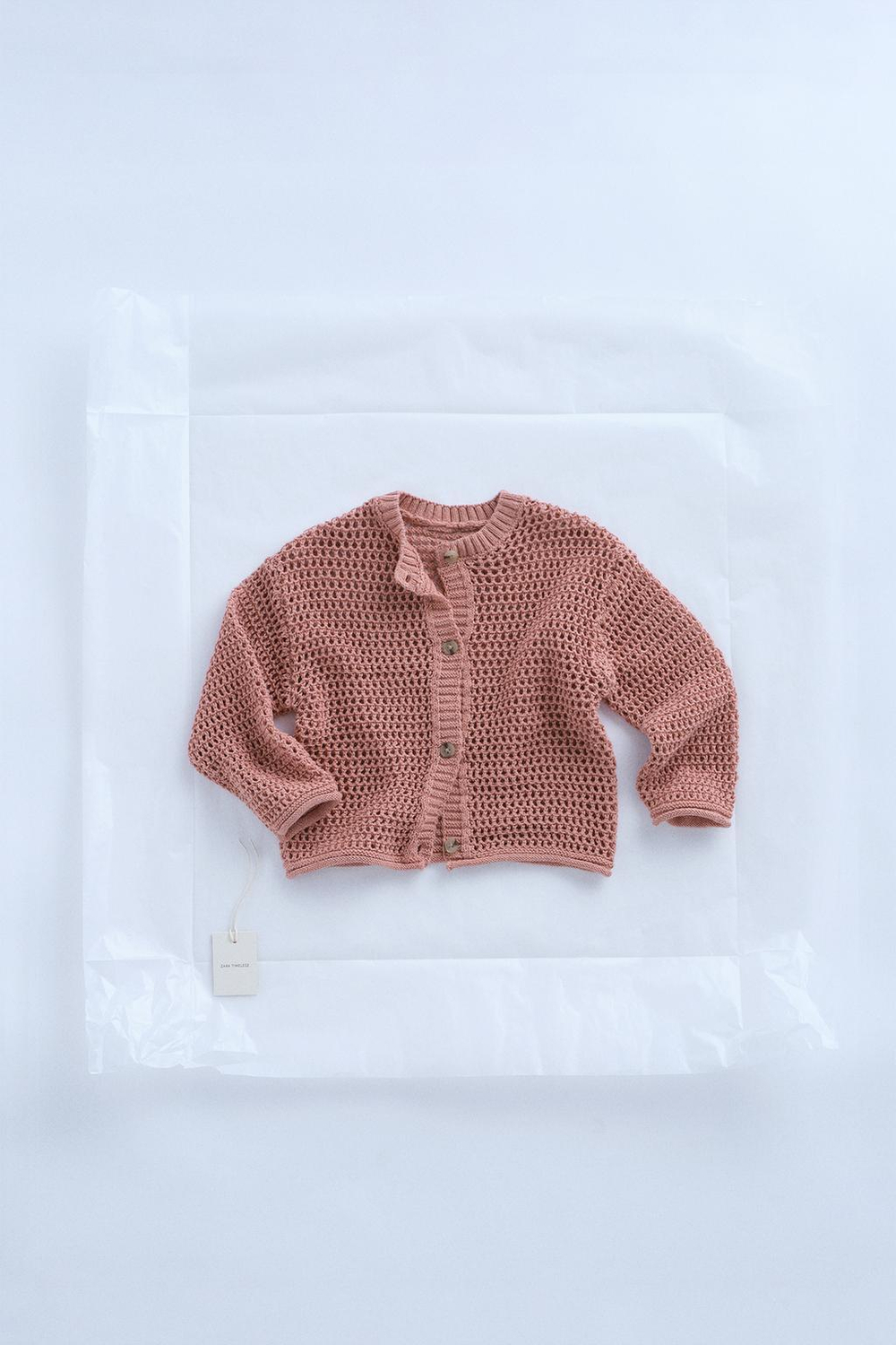 ZARA КАРДИГАН ИЗ ХЛОПКА И ЛЬНА — TIMELESZ, МЯГКИЙ РОЗОВЫЙ