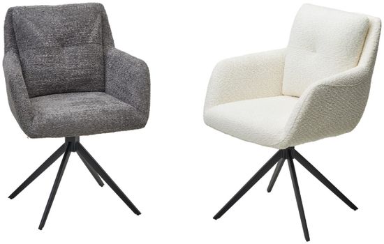 Стул MEADOW 360 град. поворот. Темно-серый XD841-16, букле / черный каркас