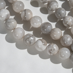 Агат белый натуральный, 12,5мм, шар