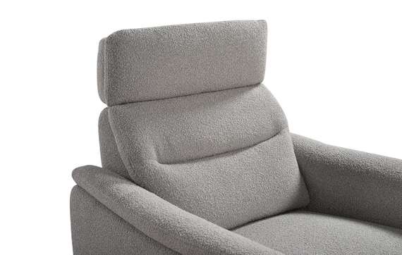 Кресло-реклайнер Level, серое букле