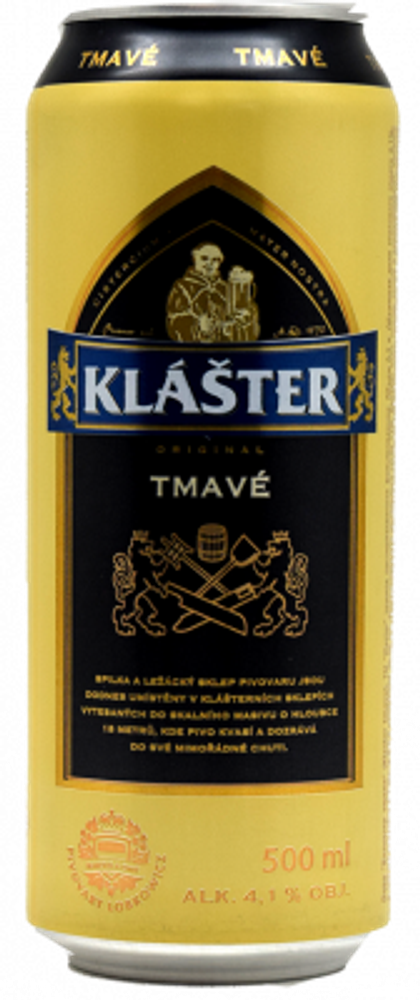 Пиво Клаштер Темное / Klaster Tmave 0.5 - банка