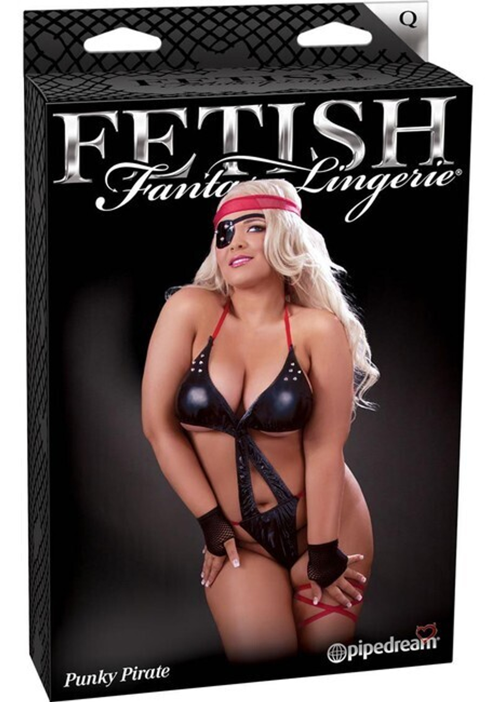 Костюм Пиратка черный с красным, Queen size (48-52) (Цвет: черный с красным)