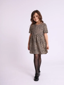 Платье в садик с коротким рукавом