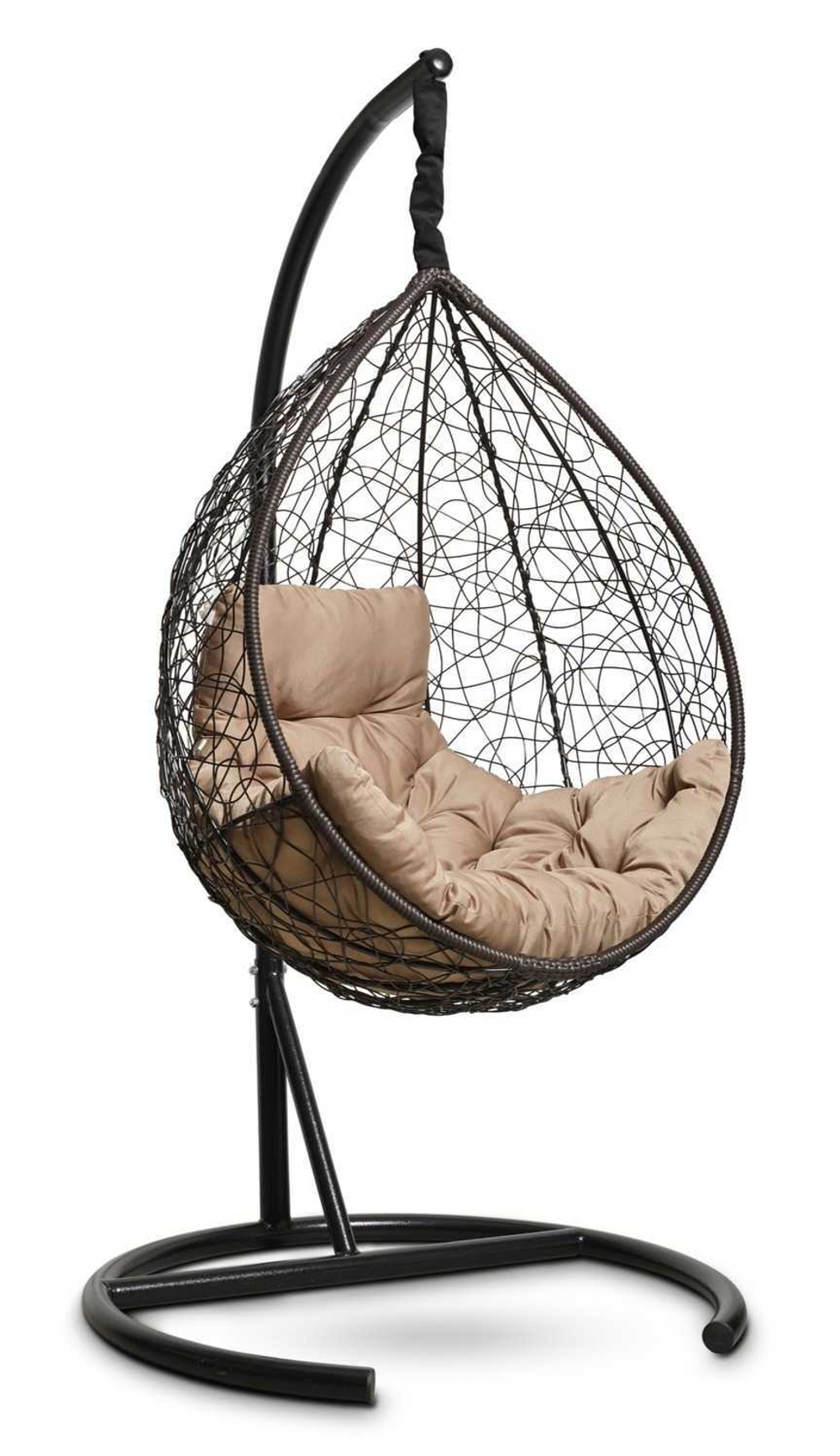 Подвесное кресло-кокон sevilla comfort коричневый + каркас -11%