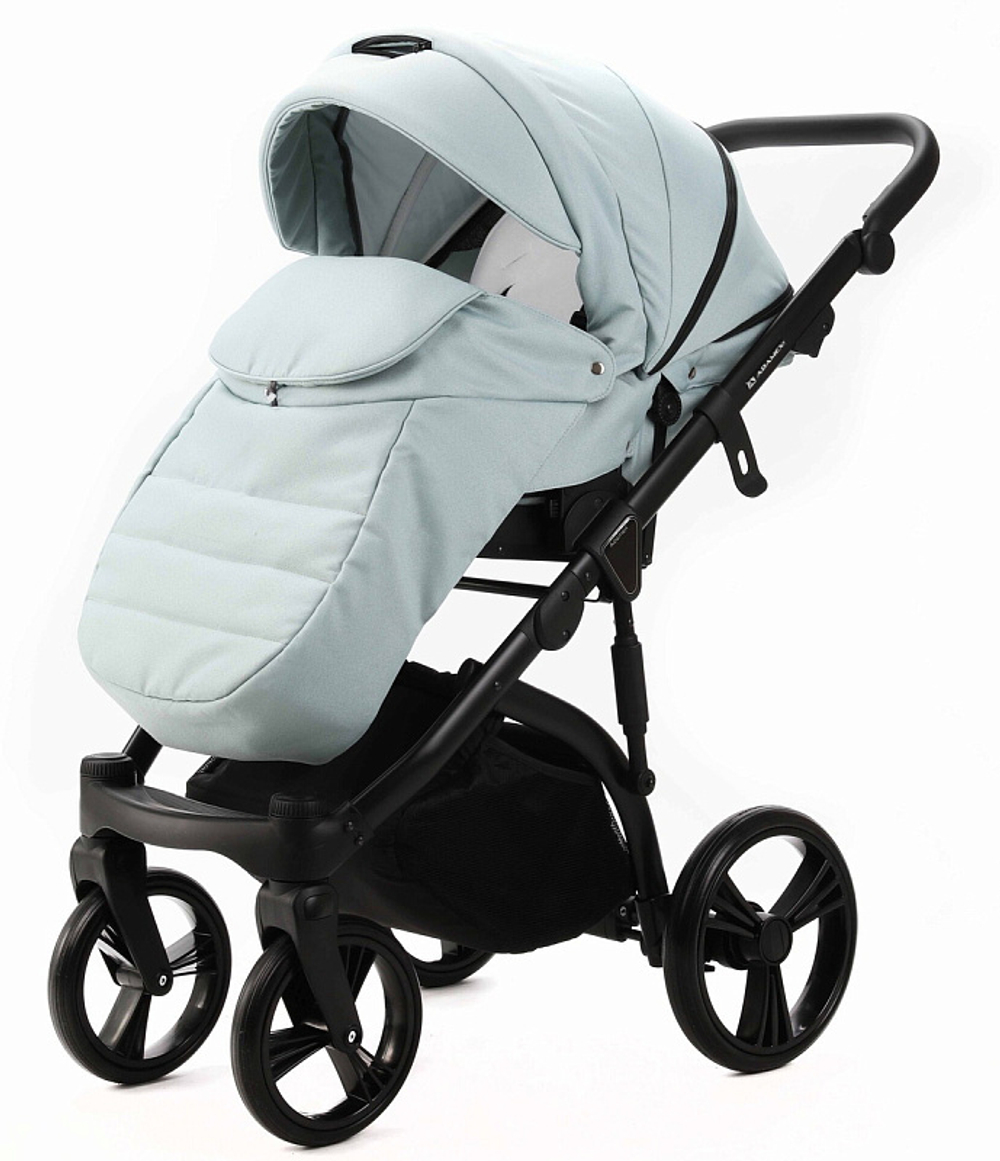 Детская коляска Adamex Lanti 2 в 1 LN-PS25 TIP (СЕРО-ЗЕЛЕН. + СЕРО-ЗЕЛЕН. КОЖА)