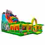 Коммерческий надувной батут «Сафари-Тигр» 10*9*8м, с двумя горками