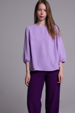 Блузка женская 3246ЛПБ, сиреневый #30Сир093246ЛПБ