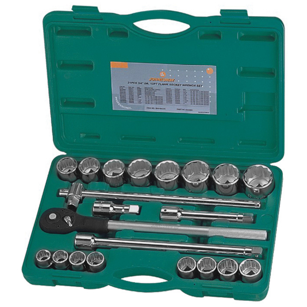 S04H6622S (S04H6422S) Набор головок торцевых дюймовых 3/4"DR, SAE 7/8"--2", 22 предмета