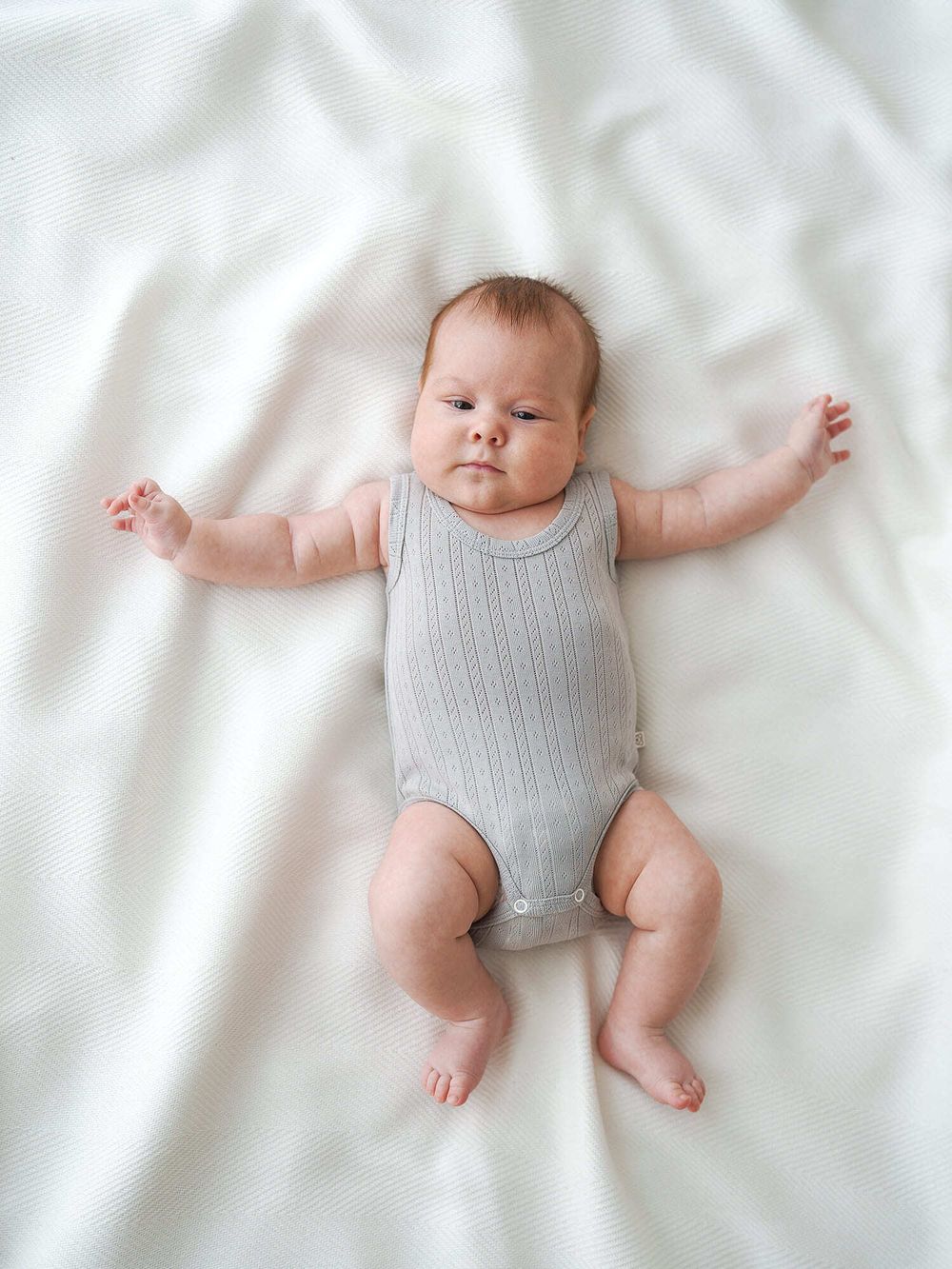 Комплект боди "Молоко/Жемчуг" из ажурного хлопка 0+