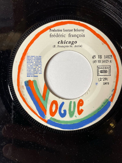 Винтажная виниловая пластинка LP Frederic Francois Chicago / Comment Veux tu Que Je Toublie (France 1975) 7 дюймов