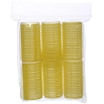 Бигуди липучки, 6шт., однотонные, цвет светло желтый, d-3см