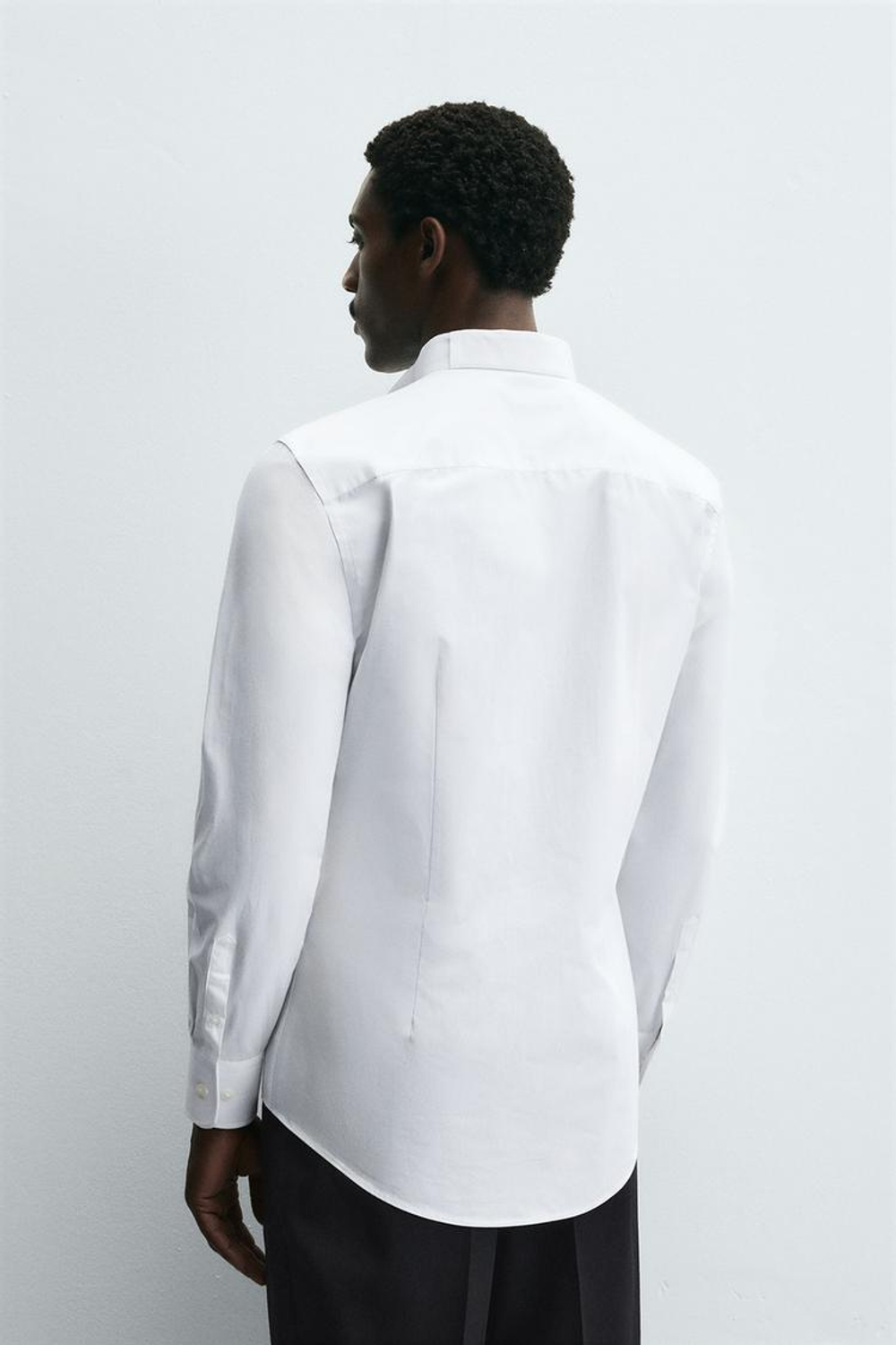 ZARА РУБАШКА С ВОРОТНИКОМ «СМОКИНГ», БЕЛЫЙ