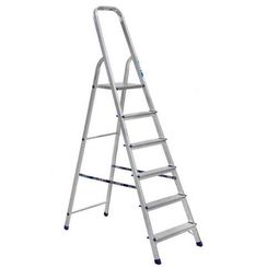 Стремянка стальная Алюмет односекционная 6 ступеней (ZM406)