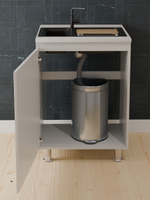 Кухонный гарнитур Севилья 240 см, со столешницей (7 модулей), белый ЛДСП