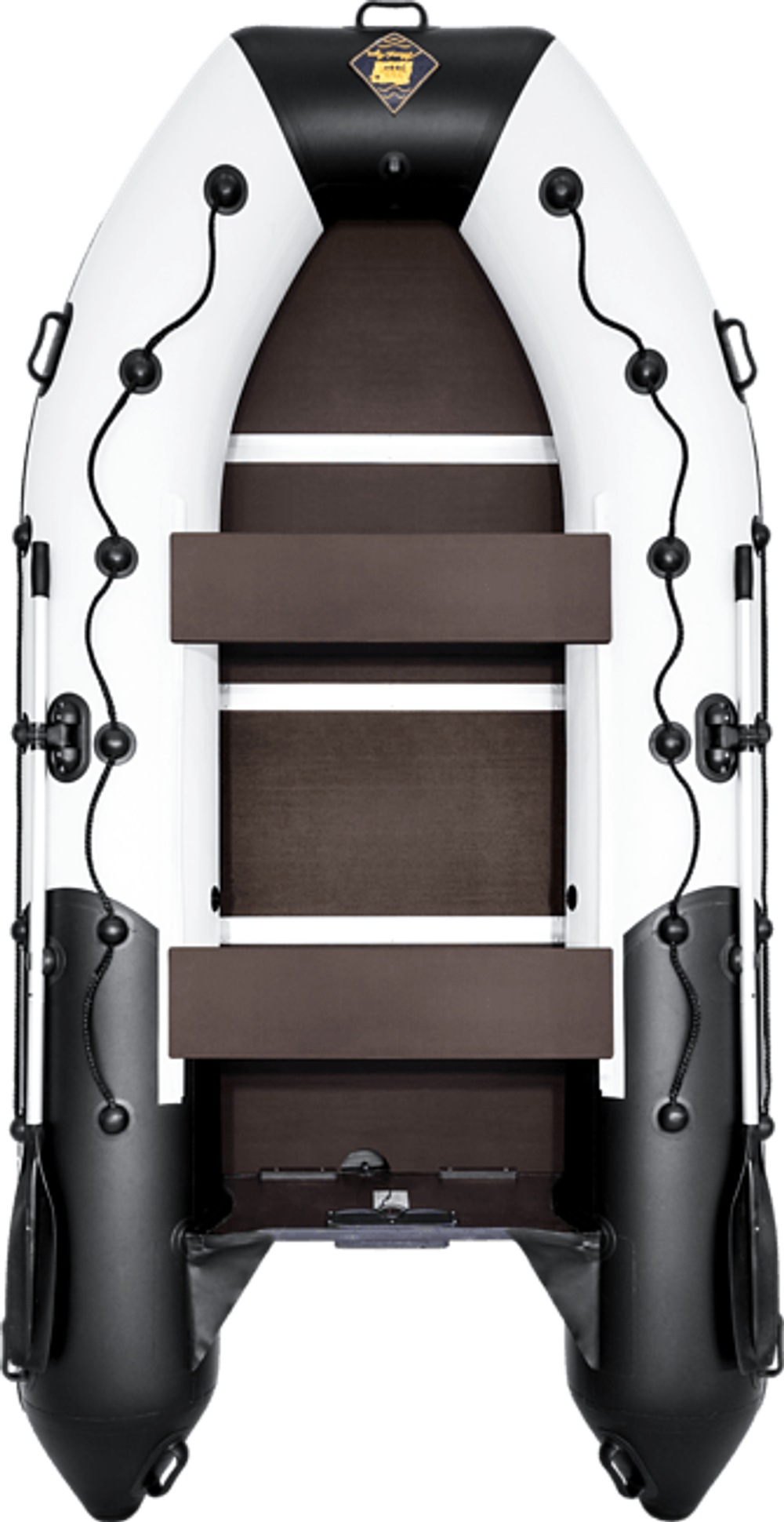 Лодка Ривьера Максима 3400 СК "Комби", Светло-серый/Черный