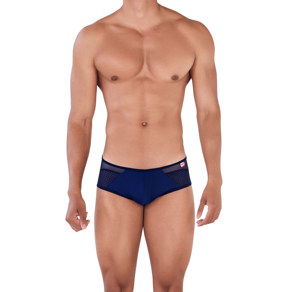 Мужские трусы брифы темно-синие с прозрачной вставкой сзади Pikante LEONIDAS BRIEF 034208